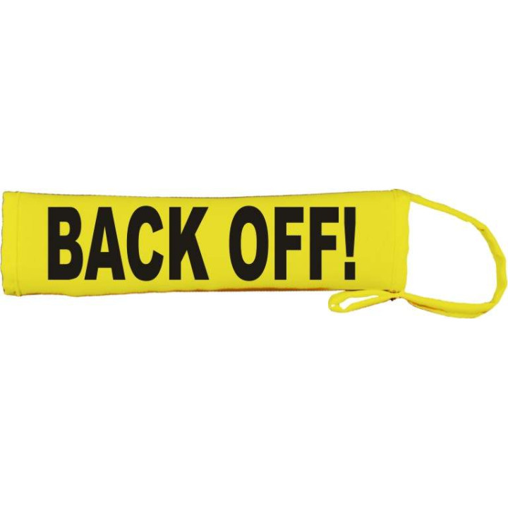 BACK OFF - Fluorescent Neon Yellow Dog Lead Slip