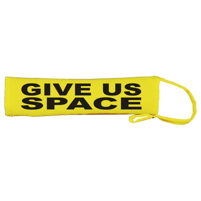 Give Us Space - Fluorescent Neon Yellow Dog Lead Slip
