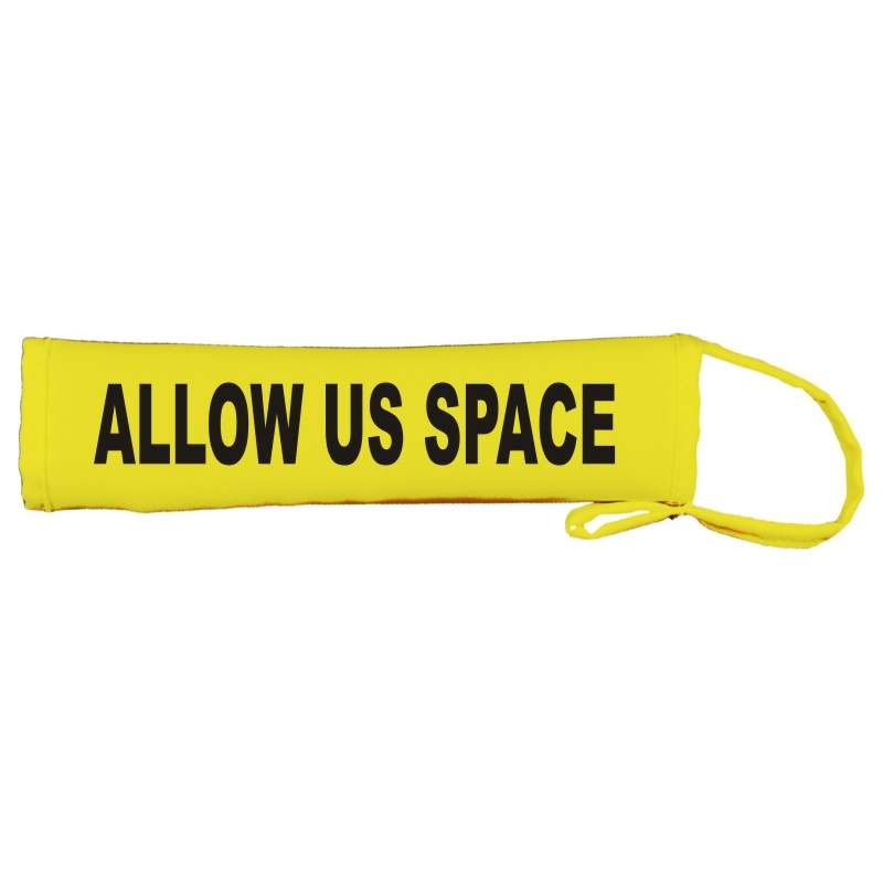 Allow Us Space - Fluorescent Neon Yellow Dog Lead Slip