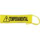 Warning Temperamental Dog - Fluorescent Neon Yellow Dog Lead Slip