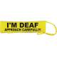 Approach Carefully I'm Deaf - Fluorescent Neon Yellow Dog Lead Slip