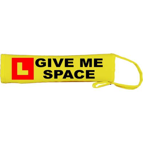 L Give Me Space - Fluorescent Neon Yellow Dog Lead Slip