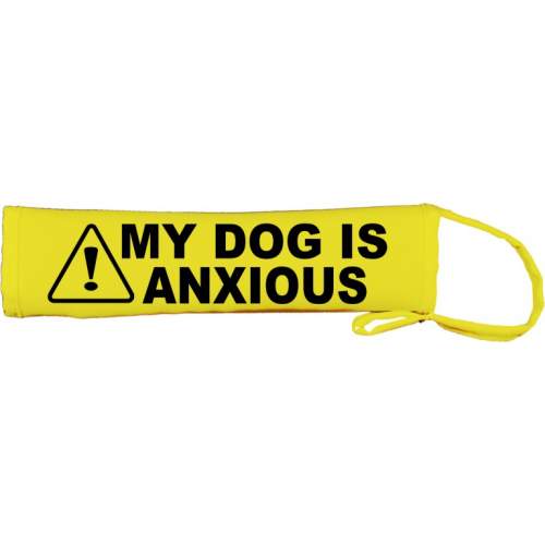 Caution My Dog Is Anxious - Fluorescent Neon Yellow Dog Lead Slip