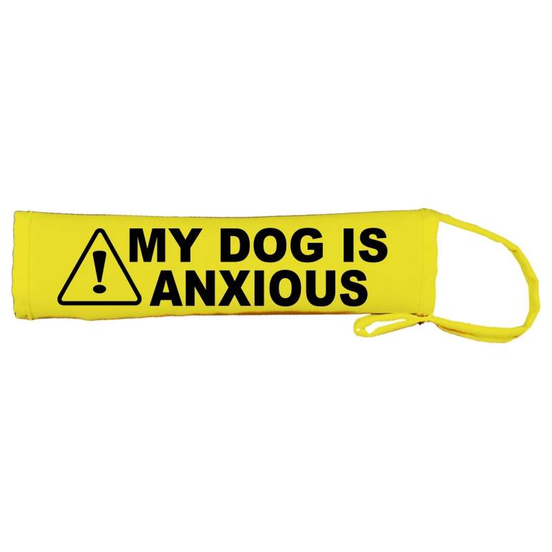 Caution My Dog Is Anxious - Fluorescent Neon Yellow Dog Lead Slip
