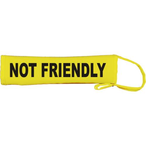 NOT FRIENDLY - Fluorescent Neon Yellow Dog Lead Slip