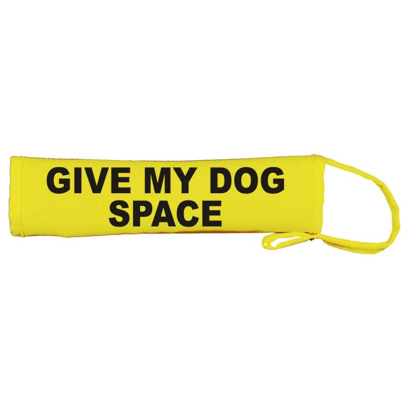 Give My Dog Space - Fluorescent Neon Yellow Dog Lead Slip