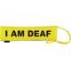 I AM DEAF - Fluorescent Neon Yellow Dog Lead Slip