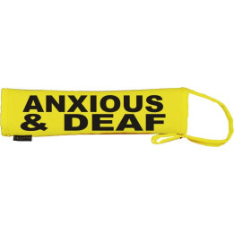 Anxious & Deaf - Fluorescent Neon Yellow Dog Lead Slip