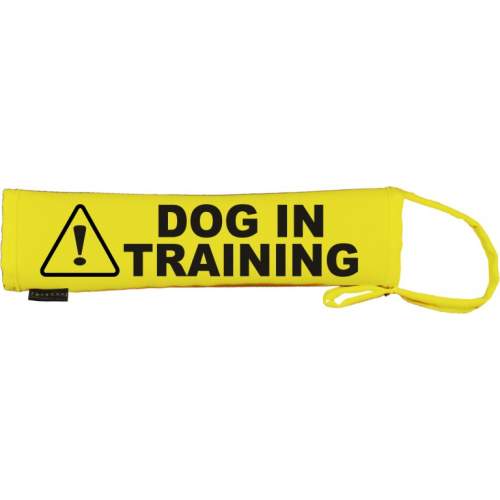 Warning Dog In Training - Fluorescent Neon Yellow Dog Lead Slip