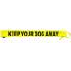 Caution Keep Your Dog Away - Extra Long Fluorescent Neon Yellow Dog Lead Slip