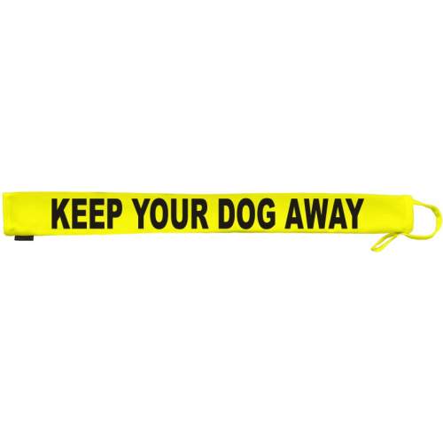 Caution Keep Your Dog Away - Extra Long Fluorescent Neon Yellow Dog Lead Slip