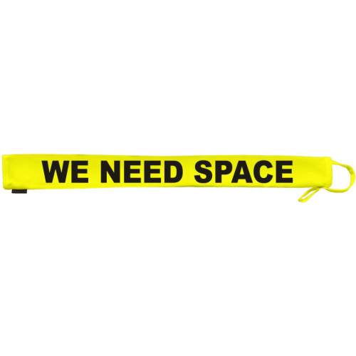 We Need Space - Extra Long Fluorescent Neon Yellow Dog Lead Slip