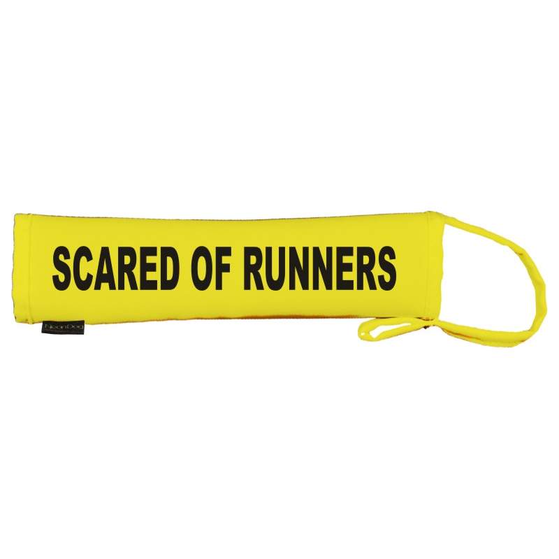 Scared of Runners - Fluorescent Neon Yellow Dog Lead Slip