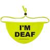 I'm DEAF - Fluorescent Neon Yellow Dog Bandana