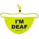 I'm DEAF - Fluorescent Neon Yellow Dog Bandana