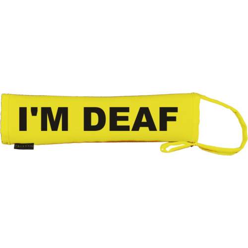 I'm DEAF - Fluorescent Neon Yellow Dog Lead Slip