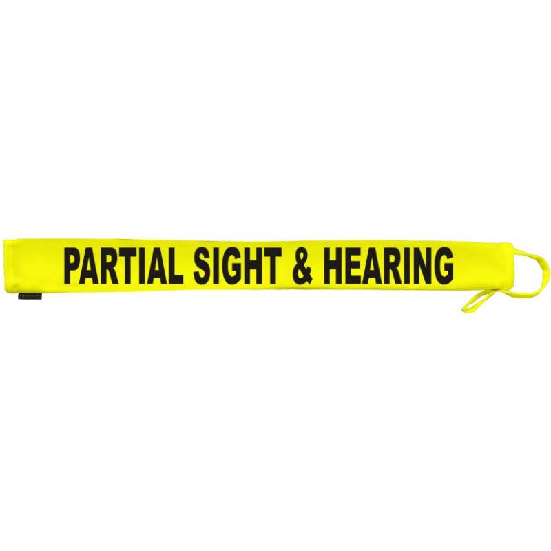 Partial Sight & Hearing Extra Long Fluorescent Neon Yellow Dog Lead Slip