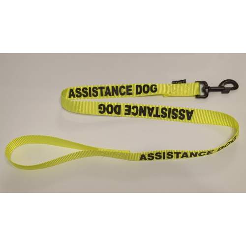 Assistance Dog - Fluorescent NeonDog Yellow Dog Lead