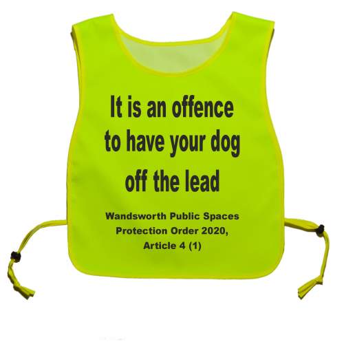 It is an offence to have your dog off the lead - Fluorescent Neon Yellow Tabard