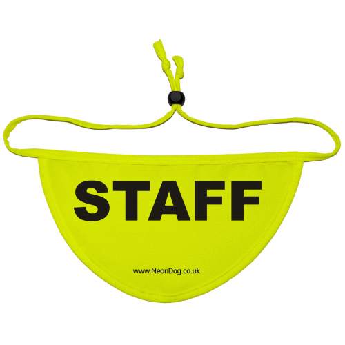 STAFF - Fluorescent Neon Yellow Dog Bandana