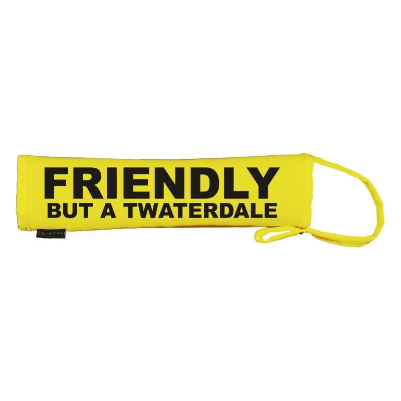 Friendly but a Twaterdale - Fluorescent Neon Yellow Dog Lead Slip