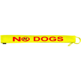 No Dogs  - Extra Long Fluorescent Neon Yellow Dog Lead Slip