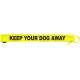 KEEP YOUR DOG AWAY - Extra Long Fluorescent Neon Yellow Dog Lead Slip