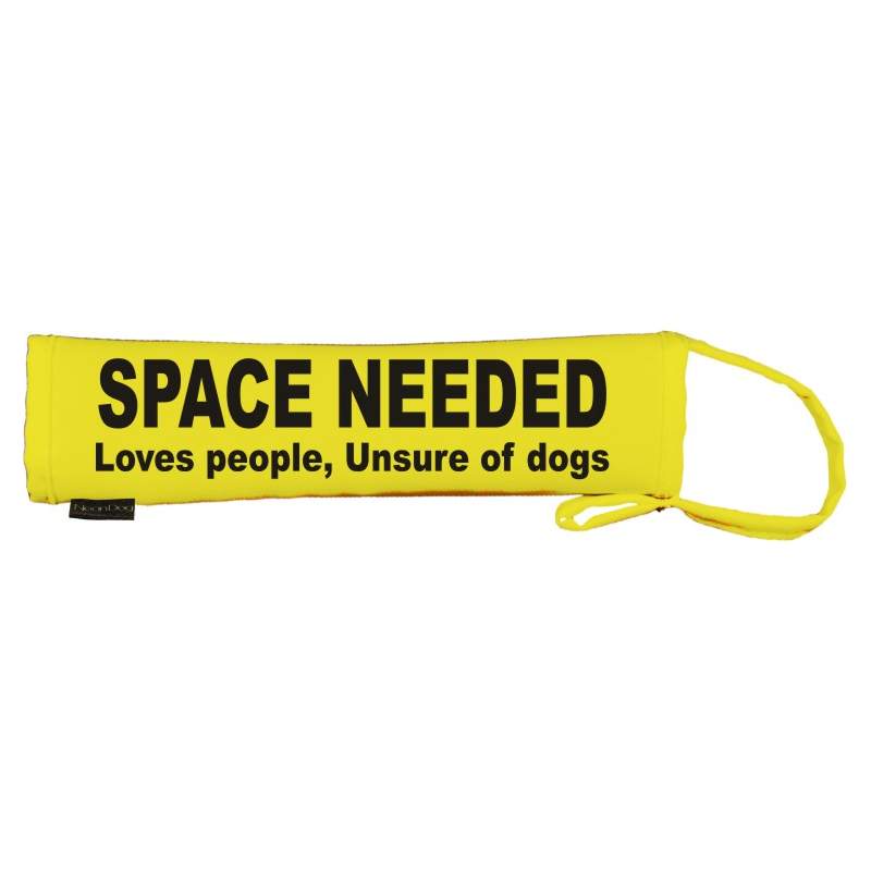 SPACE NEEDED Loves people Unsure of dogs Fluorescent Neon Yellow Dog Lead Slip