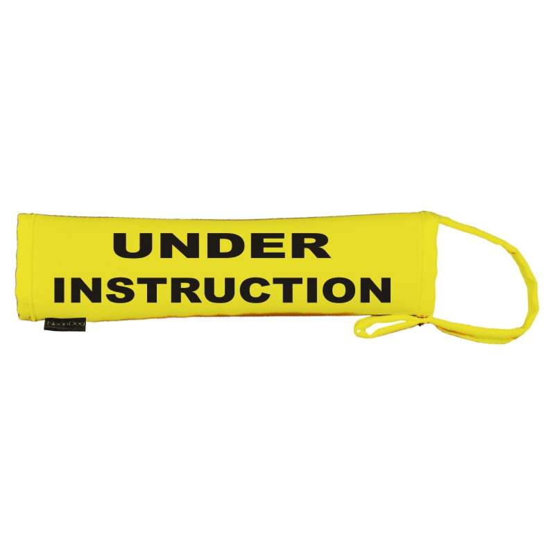 Under Instruction- Fluorescent Neon Yellow Dog Lead Slip