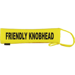 Friendly Knobhead - Fluorescent Neon Yellow Dog Lead Slip