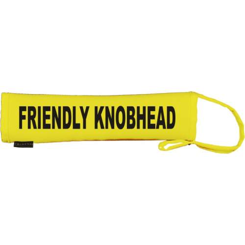 Friendly Knobhead - Fluorescent Neon Yellow Dog Lead Slip