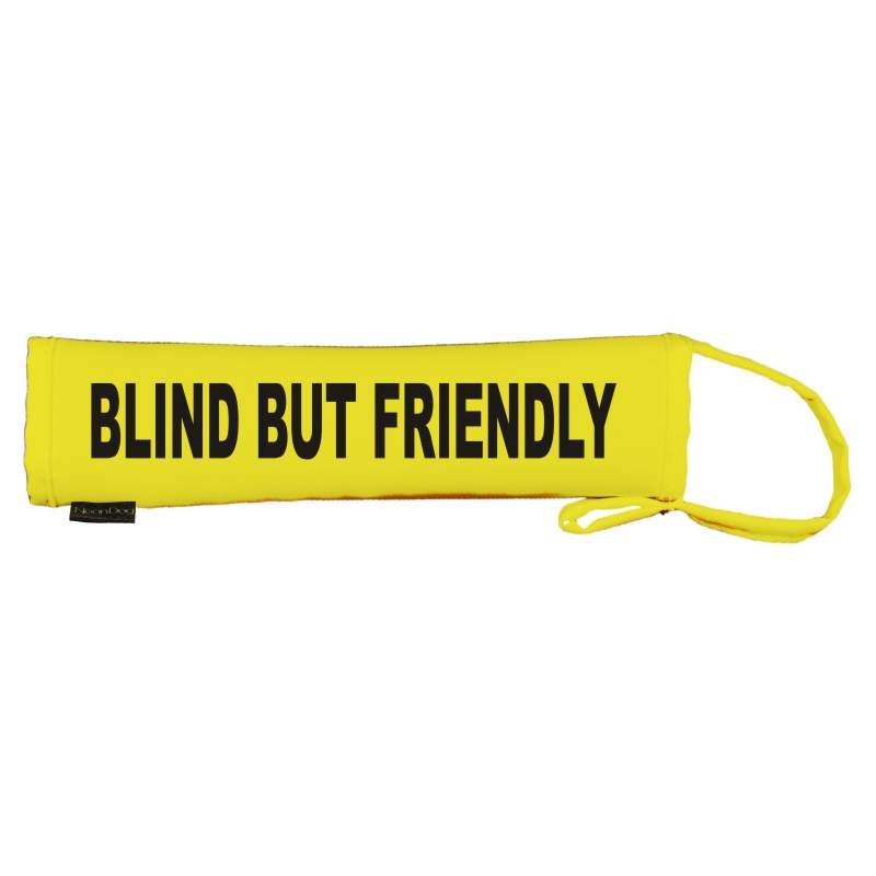 BLIND BUT FRIENDLY - Fluorescent Neon Yellow Dog Lead Slip
