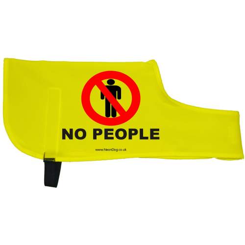 No People With logo - Fluorescent Neon Yellow Dog Coat Jacket