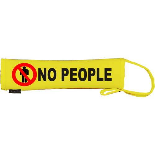 No People With logo - Fluorescent Neon Yellow Dog Lead Slip