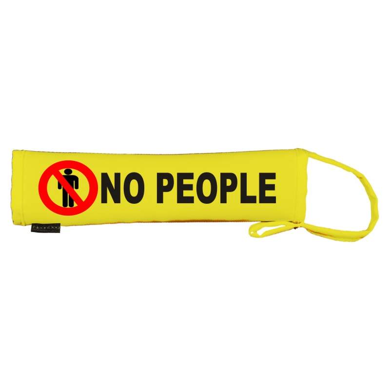 No People With logo - Fluorescent Neon Yellow Dog Lead Slip