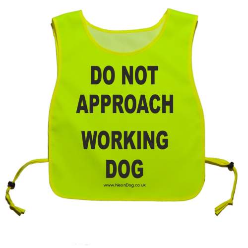 Do Not Approach Working Dog - Fluorescent Neon Yellow Tabard