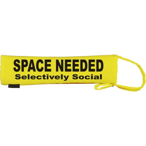 Space needed Selectively Social - Fluorescent Neon Yellow Dog Lead Slip