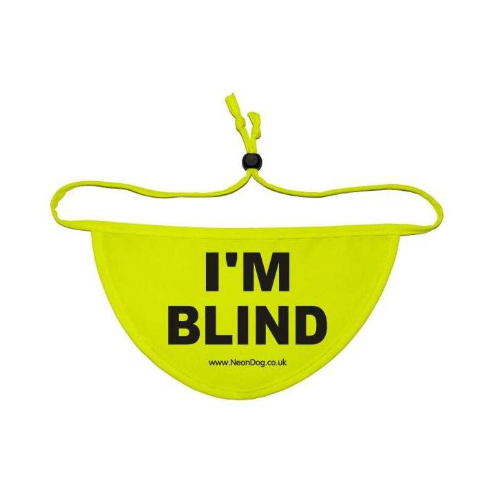 I'm Blind - Fluorescent Neon Yellow Dog Bandana