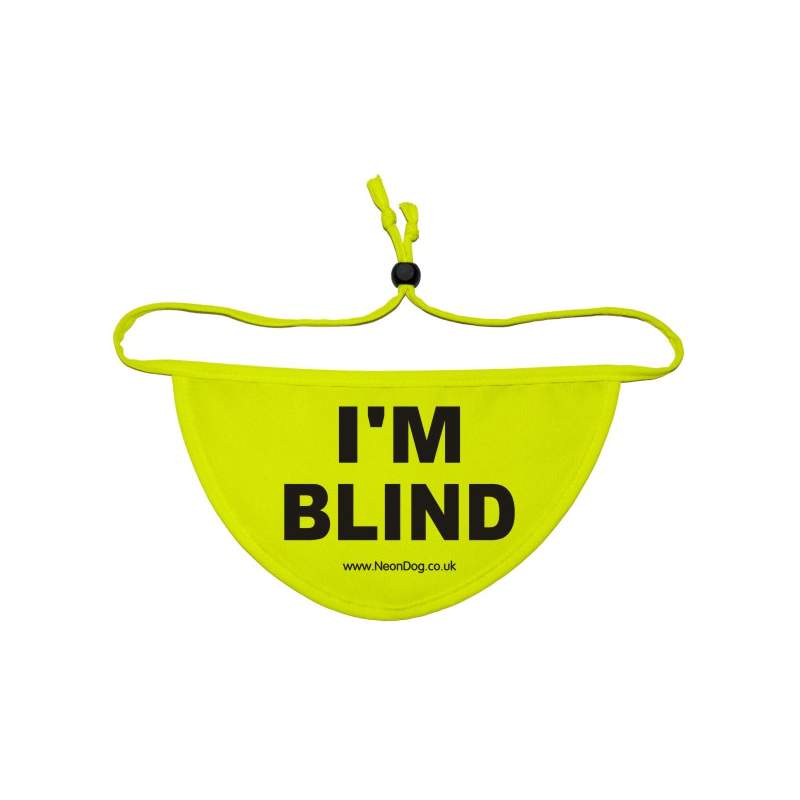 I'm Blind - Fluorescent Neon Yellow Dog Bandana