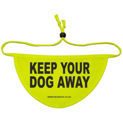 Keep your dog away - Fluorescent Neon Yellow Dog Bandana