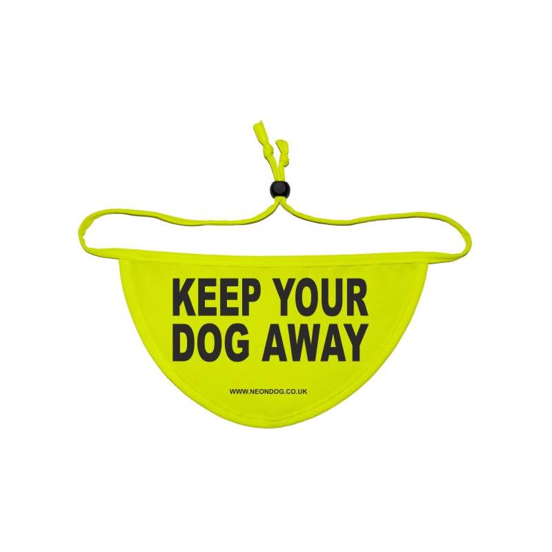 Keep your dog away - Fluorescent Neon Yellow Dog Bandana