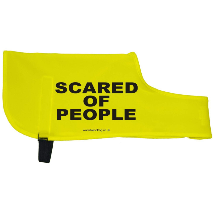 Scared of People - Fluorescent Neon Yellow Dog Coat Jacket
