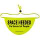 SPACE NEEDED I'M SCARED OF PEOPLE - Fluorescent Neon Yellow Dog Bandana