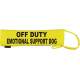 off duty emotional support Dog - Fluorescent Neon Yellow Dog Lead Slip