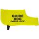 Guide dog paws off - Fluorescent Neon Yellow Dog Coat Jacket