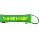 DEAF BUT FRIENDLY - Fluorescent Neon Yellow Dog Lead Slip