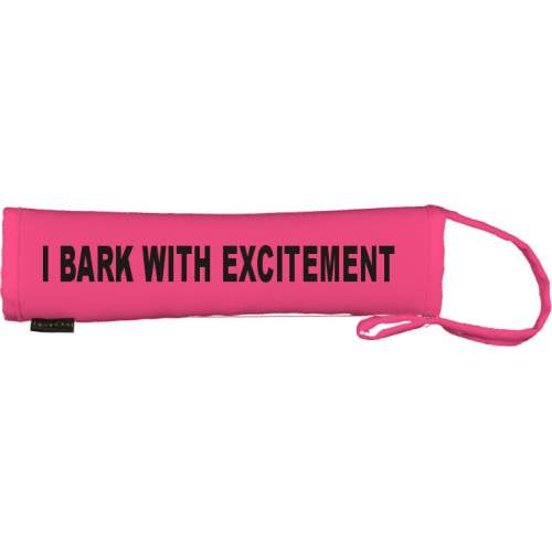 I bark with excitement - Fluorescent Neon Yellow Dog Lead Slip