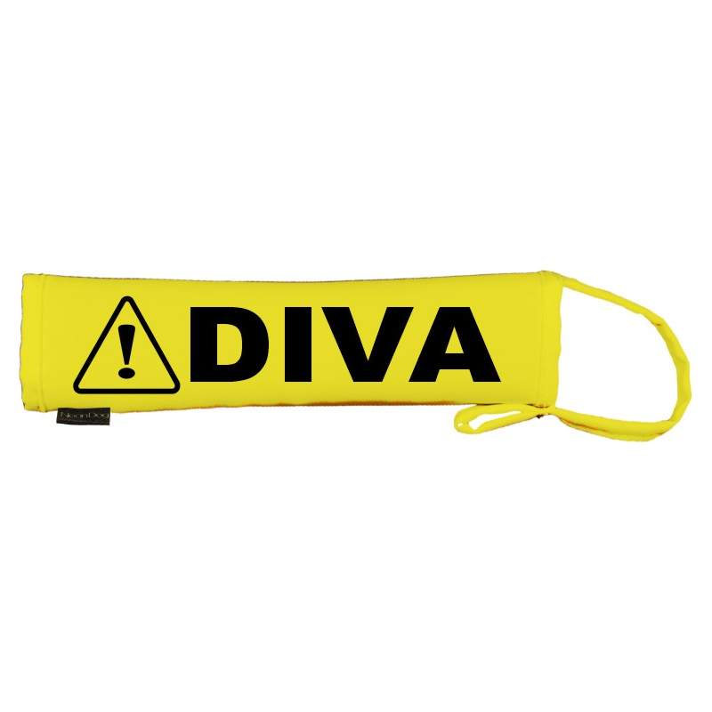 Caution DIVA - Fluorescent Neon Yellow Dog Lead Slip