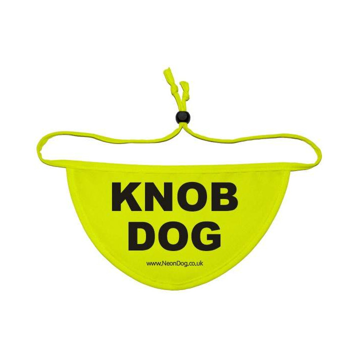Knob Dog - Fluorescent Neon Yellow Dog Bandana