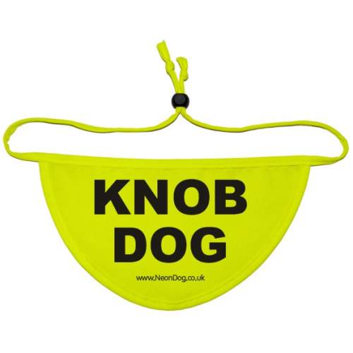 Knob Dog - Fluorescent Neon Yellow Dog Bandana